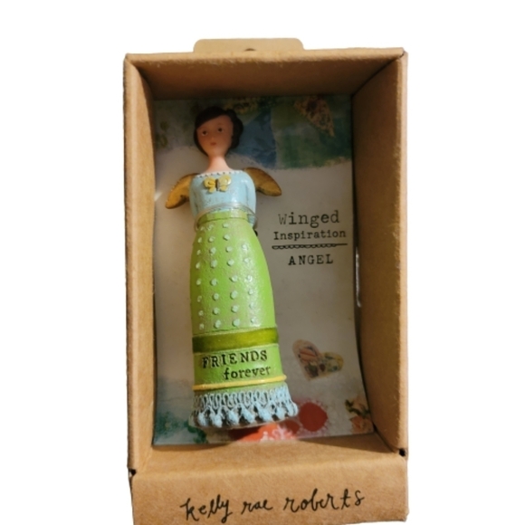 Kelly Rae Roberts Winged Inspirational Angel 4" Friends Forever - Picture 2 of 7